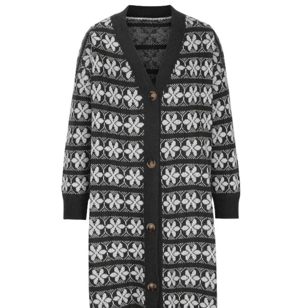 Oversized Chunky Cable-Knit Cardigan | Knit Long Cardigan Coats Casual Sweater